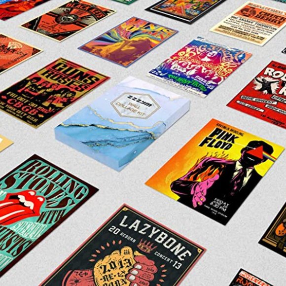 Vintage Aesthetic Wall Collage Kit,70PCS Rock Music Album Covers Room Retro Wall - Picture 4 of 10